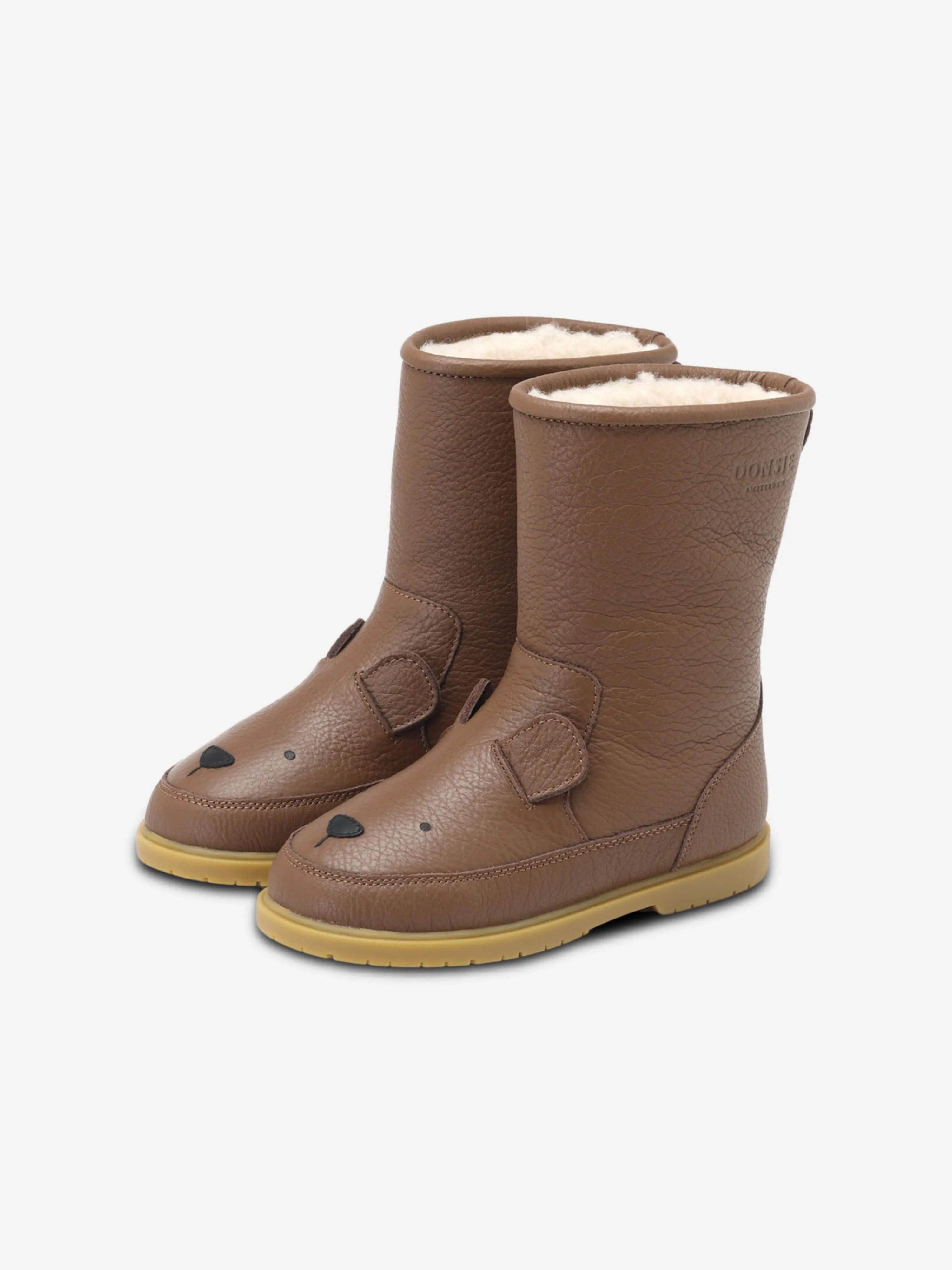 Donsje Kids Wadudu Klassische Bärenstiefel in Braun