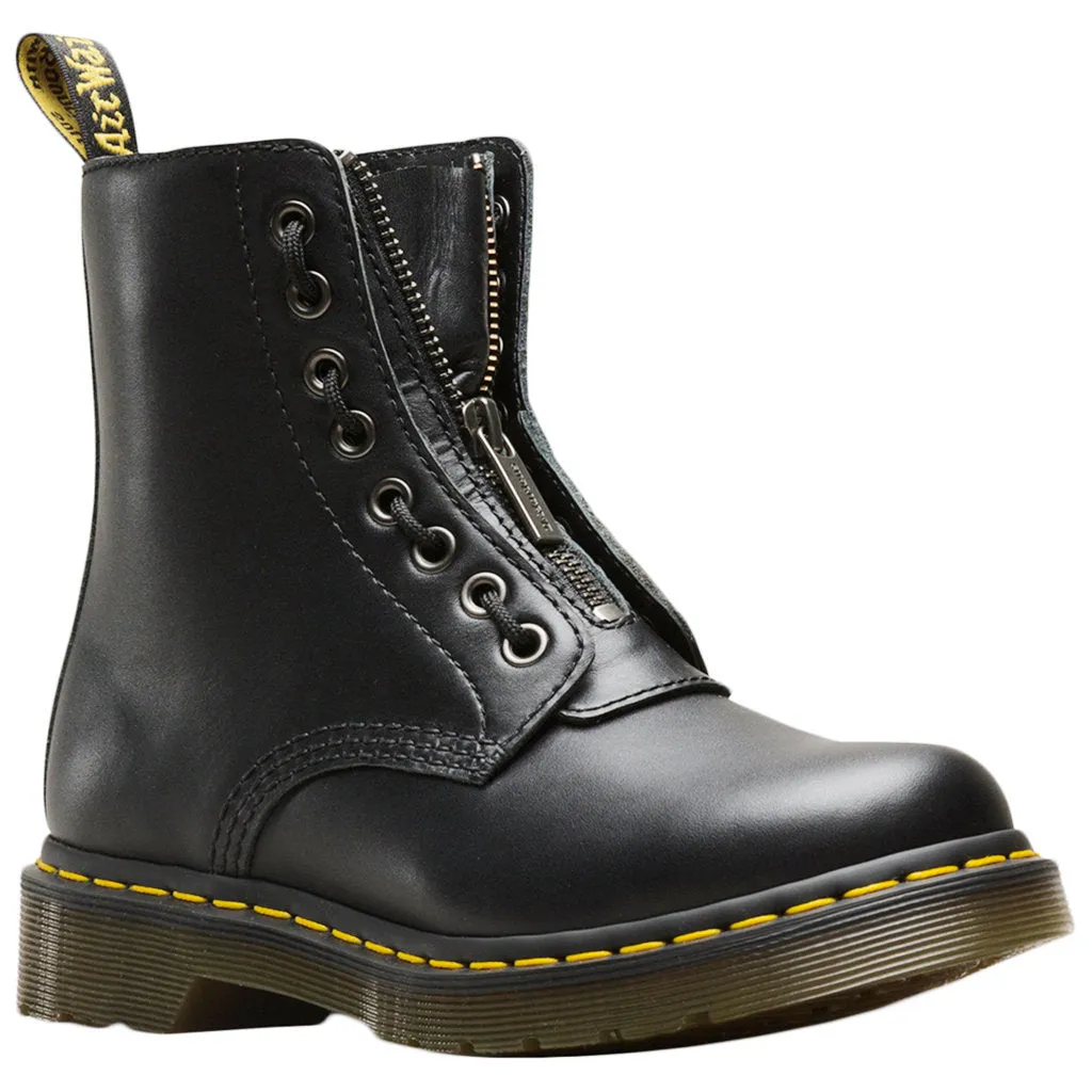 Dr. Martens 1460 Pascal Front Zip Nappa Leder Damen Knöchelstiefel