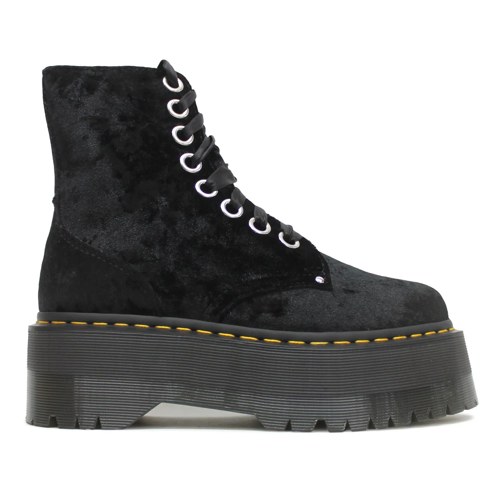 Dr. Martens Vegan Jadon Max Crushed Velvet Damen Stiefel mit Plateauabsatz