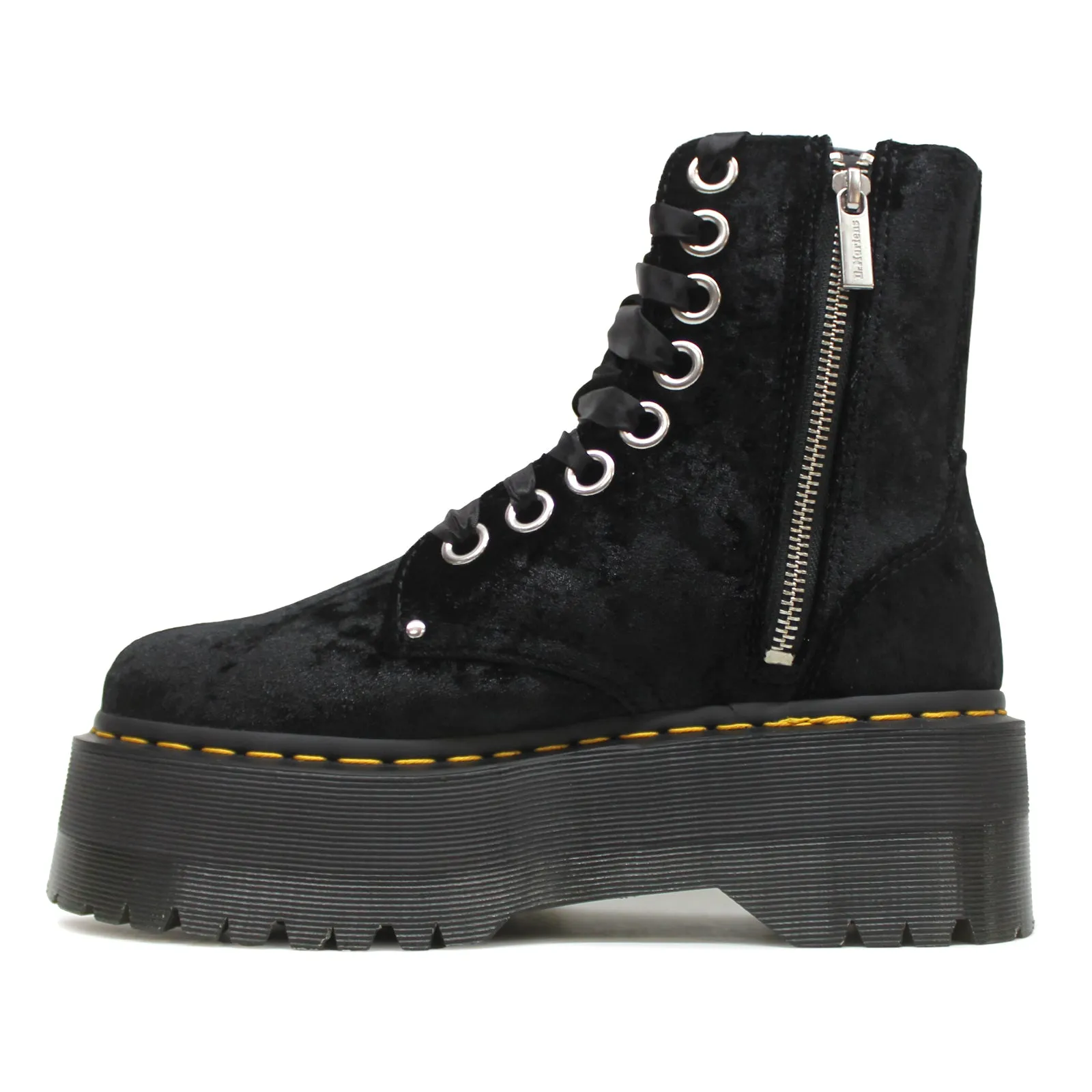 Dr. Martens Vegan Jadon Max Crushed Velvet Damen Stiefel mit Plateauabsatz
