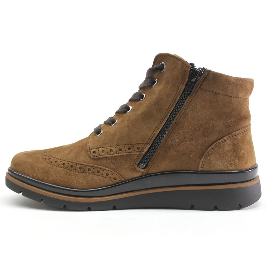Fidelio Gallery Wildleder Damen Knöchel Brogue Stiefel