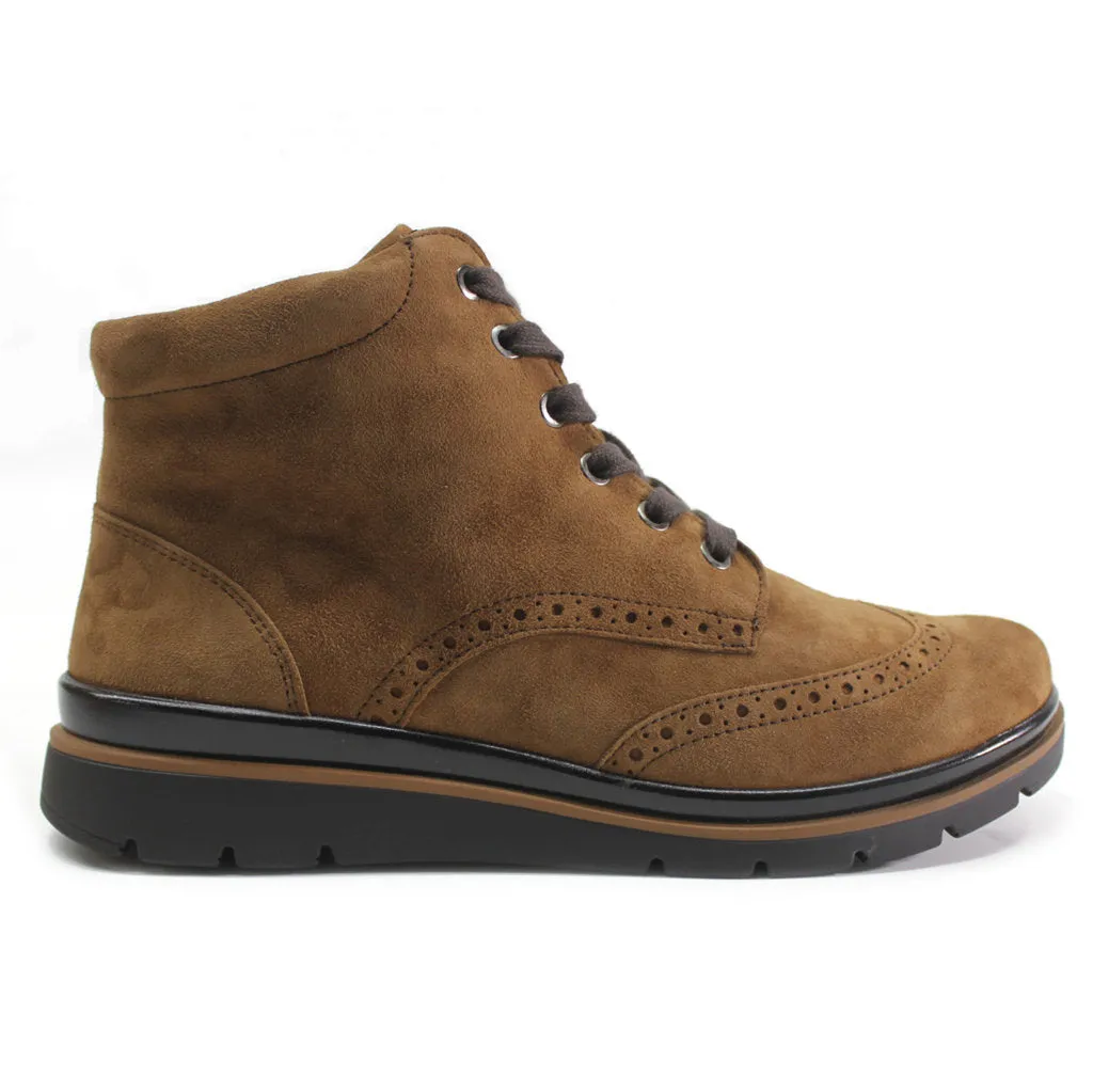 Fidelio Gallery Wildleder Damen Knöchel Brogue Stiefel