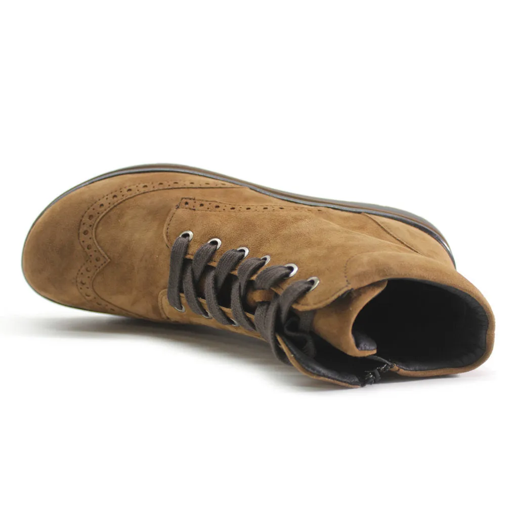 Fidelio Gallery Wildleder Damen Knöchel Brogue Stiefel