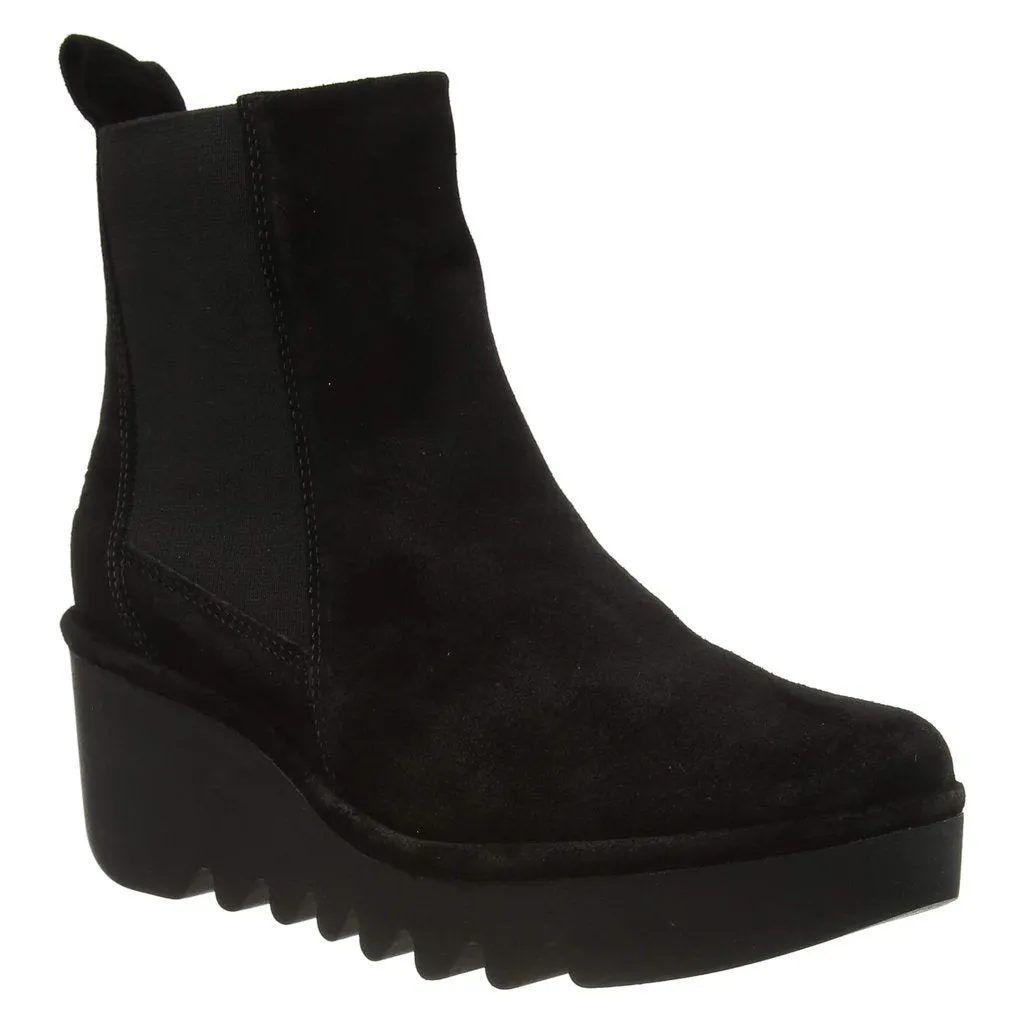 Fly London BAGU233FLY Wildleder Chelsea Stiefeletten mit Keilabsatz für Damen