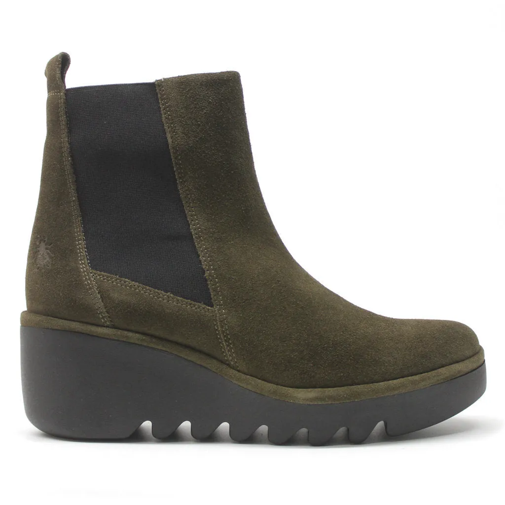 Fly London BAGU233FLY Wildleder Chelsea Stiefeletten mit Keilabsatz für Damen