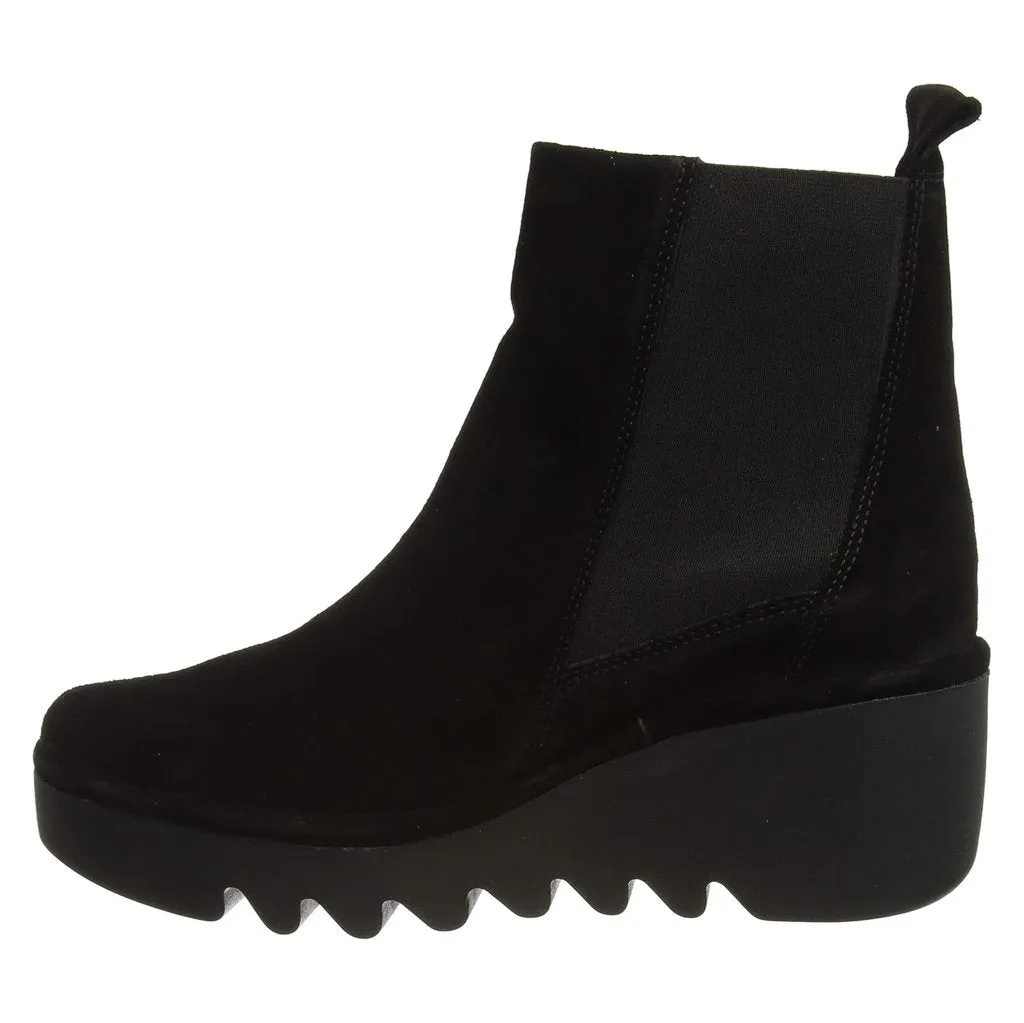 Fly London BAGU233FLY Wildleder Chelsea Stiefeletten mit Keilabsatz für Damen
