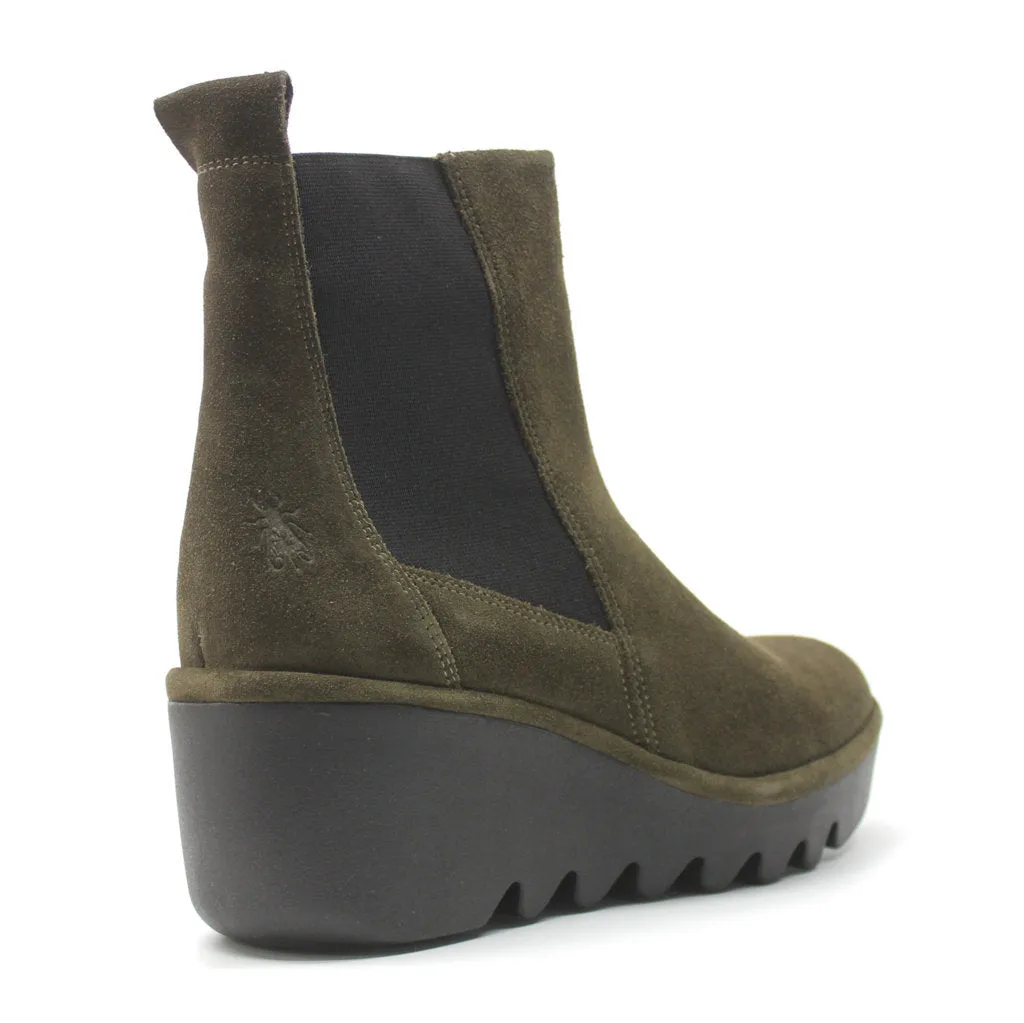 Fly London BAGU233FLY Wildleder Chelsea Stiefeletten mit Keilabsatz für Damen