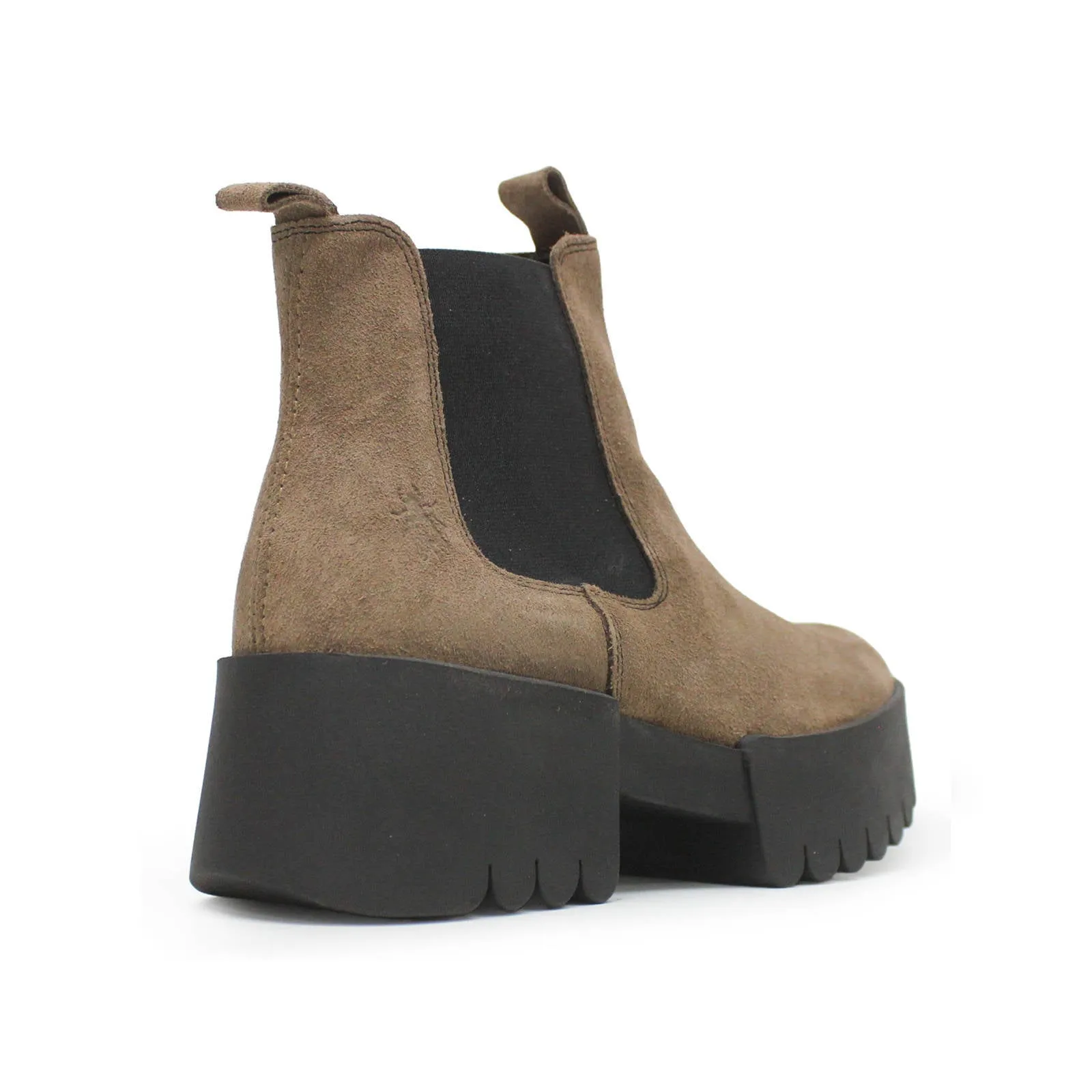 Fly London EXIA123FLY Öl Wildleder Chelsea-Stiefel für Damen