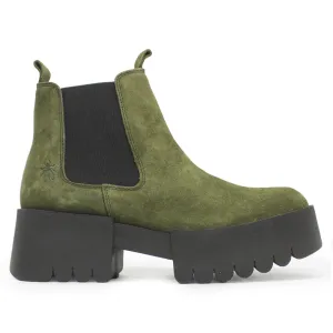 Fly London EXIA123FLY Öl Wildleder Chelsea-Stiefel für Damen