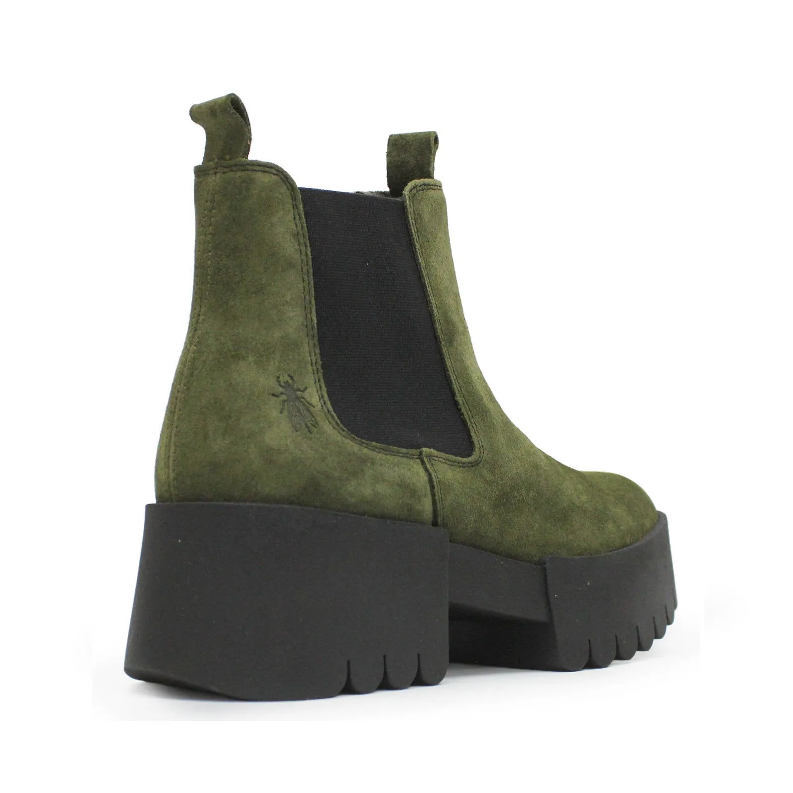 Fly London EXIA123FLY Öl Wildleder Chelsea-Stiefel für Damen