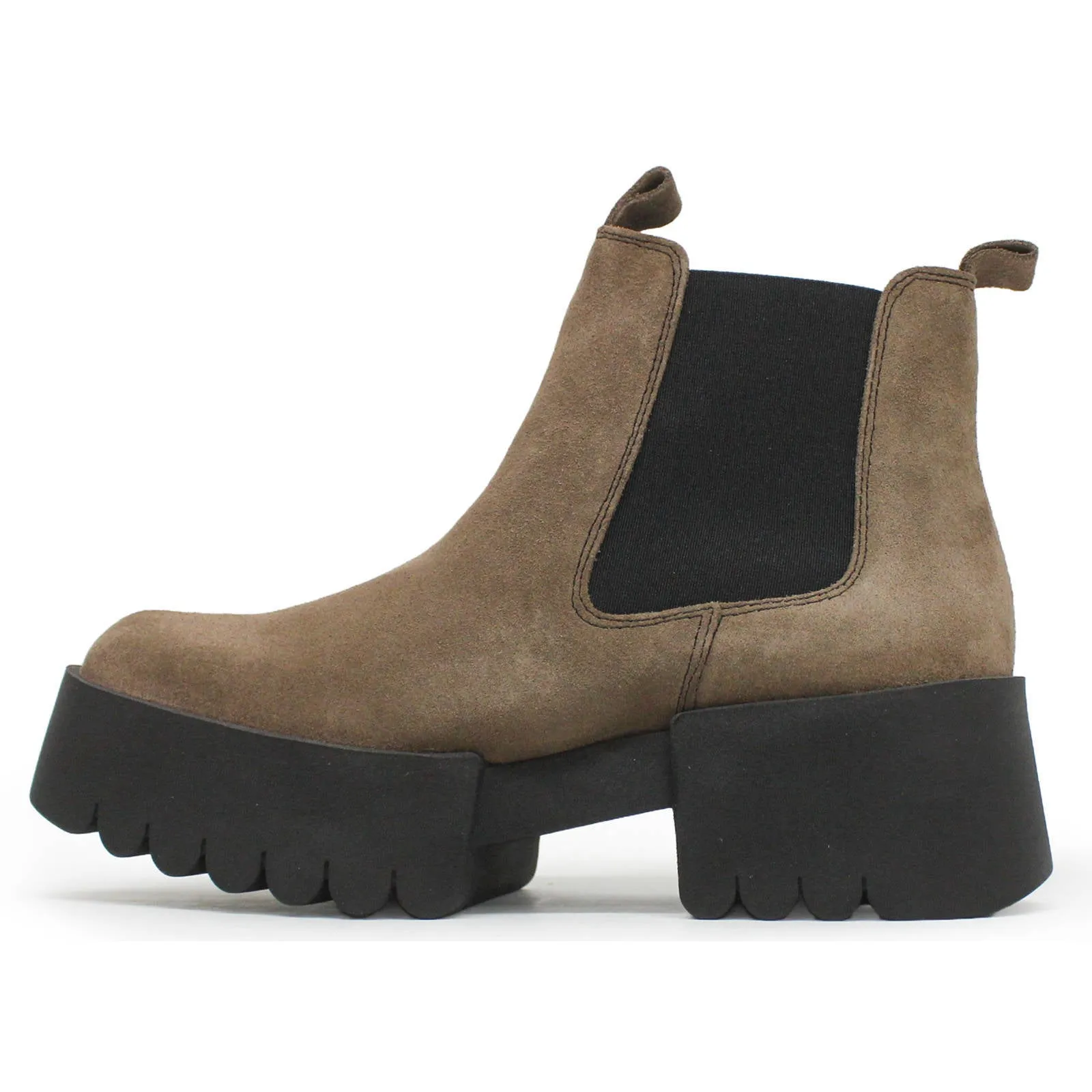Fly London EXIA123FLY Öl Wildleder Chelsea-Stiefel für Damen
