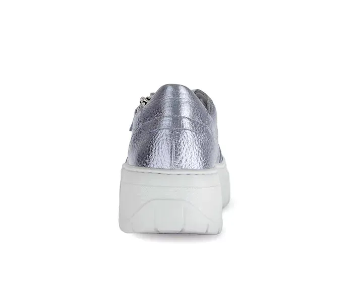 Gabor Blue Metallic Trainer mit dicker Sohle