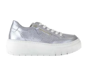 Gabor Blue Metallic Trainer mit dicker Sohle