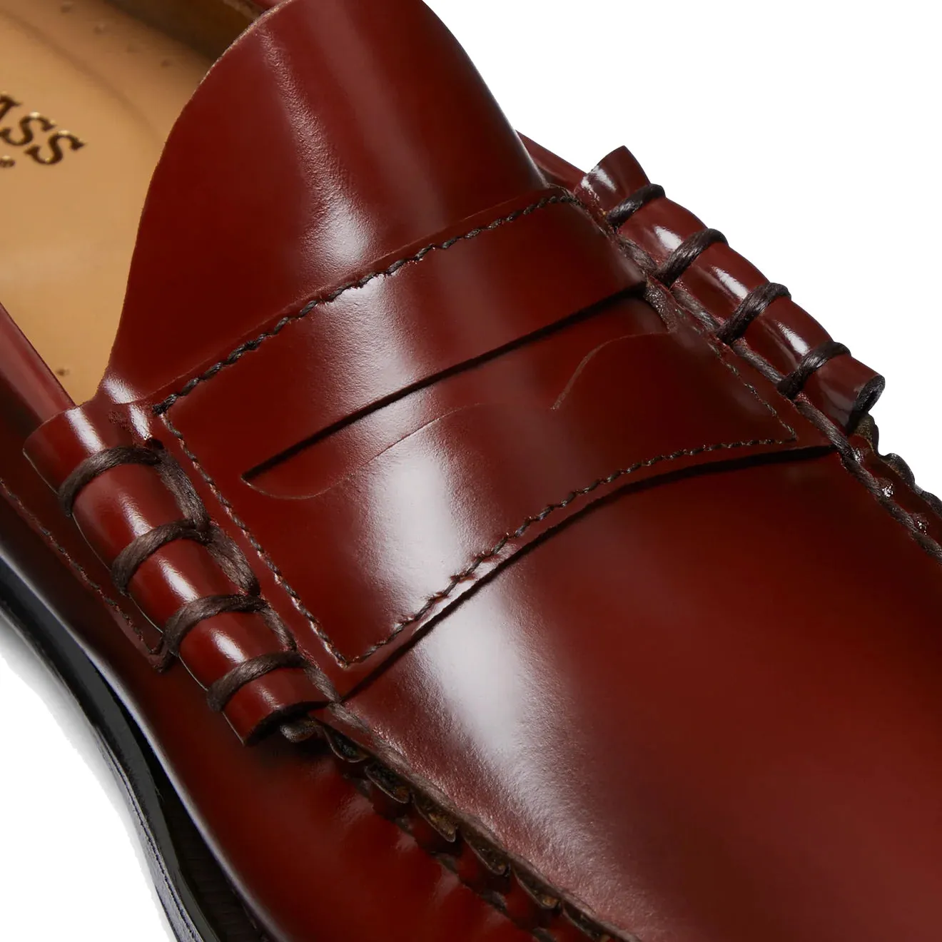 G.H.Bass Weejuns Larson Penny Loafers in Rauch-Paprika Leder von G.H.Bass