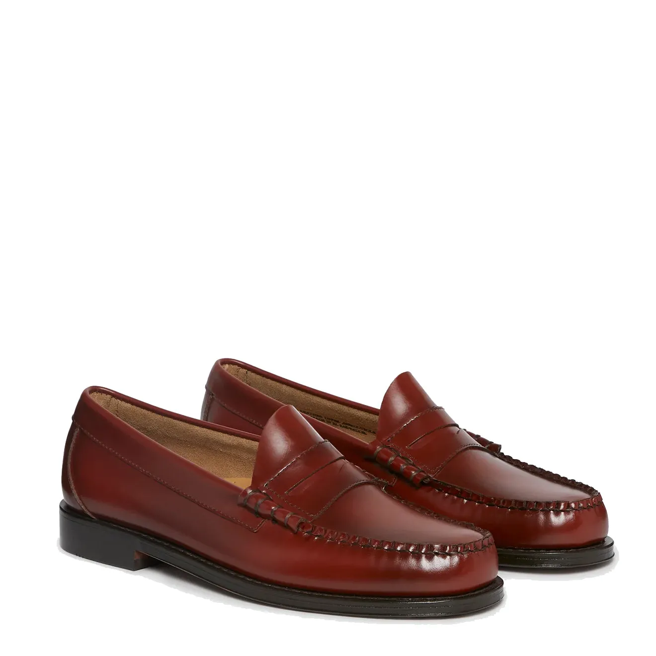 G.H.Bass Weejuns Larson Penny Loafers in Rauch-Paprika Leder von G.H.Bass