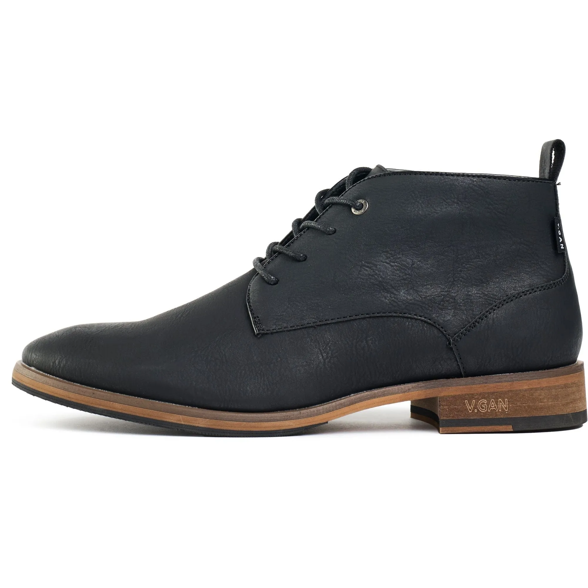 Goji 2 Herren Chukka-Stiefel aus veganem Leder | Schwarz