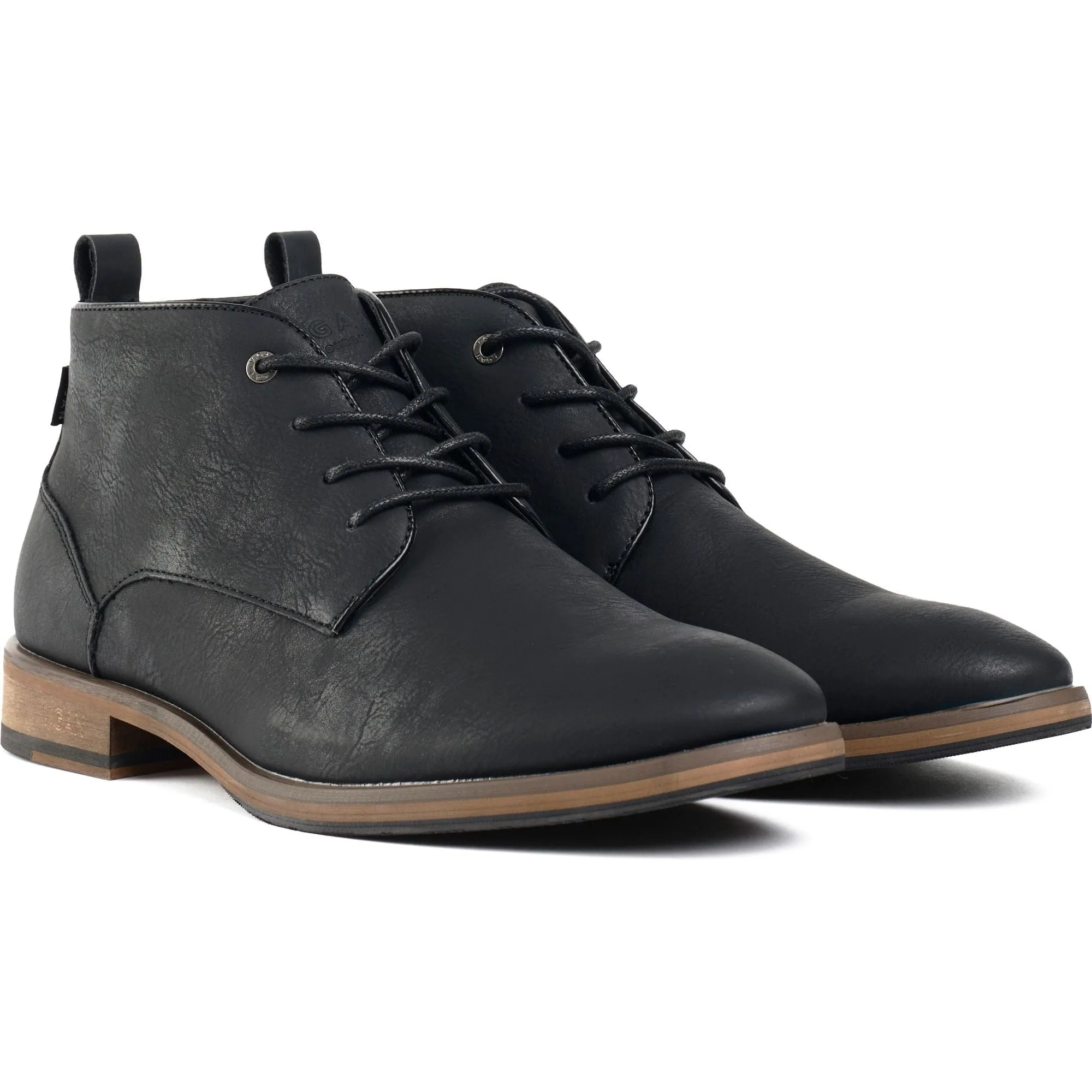 Goji 2 Herren Chukka-Stiefel aus veganem Leder | Schwarz