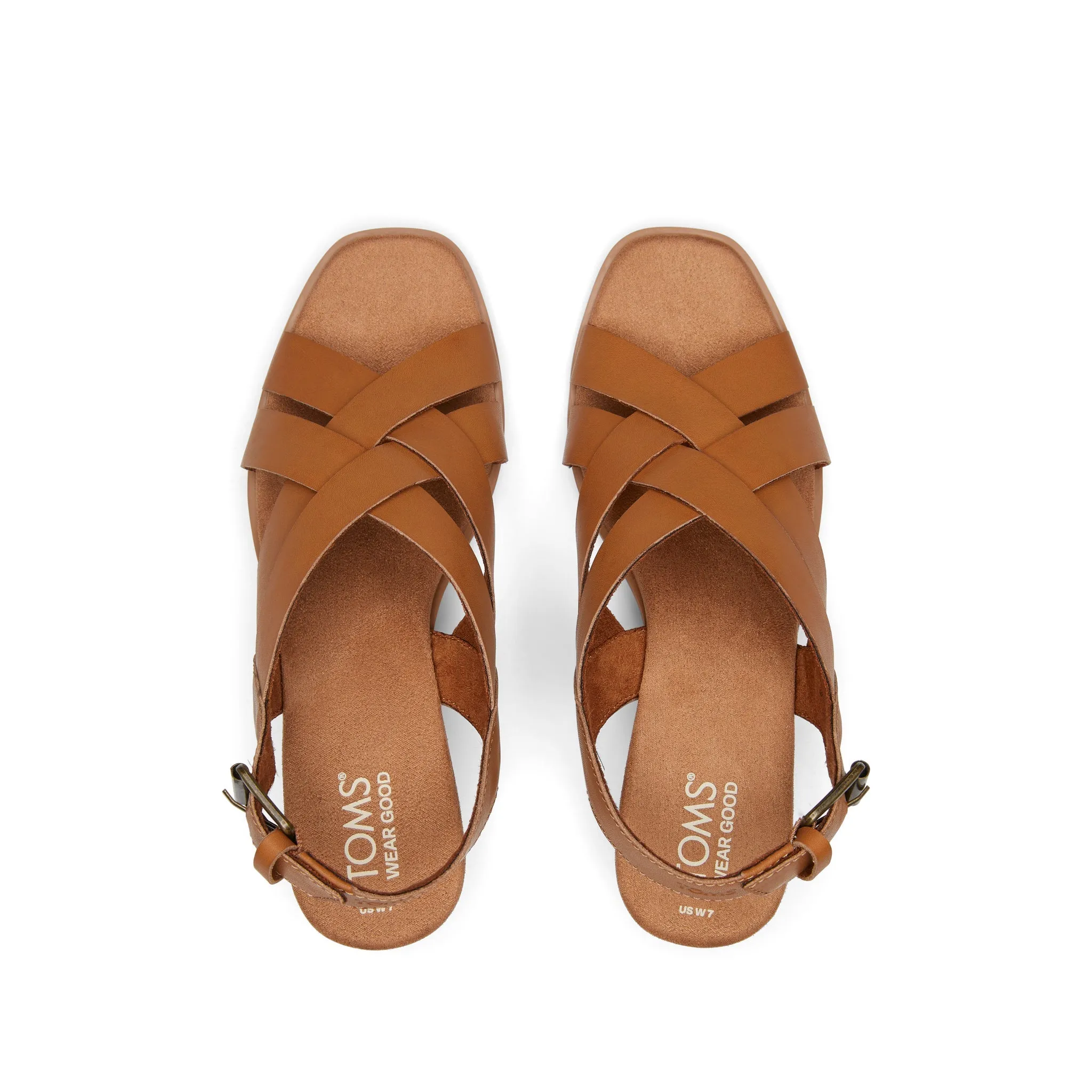 Gracie Tan Keilabsatz-Sandalette aus Leder