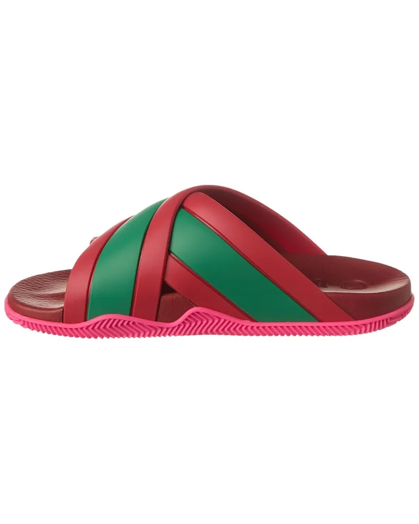 Gucci Web Crossover Gummisandale Hey Dude Schuhe
