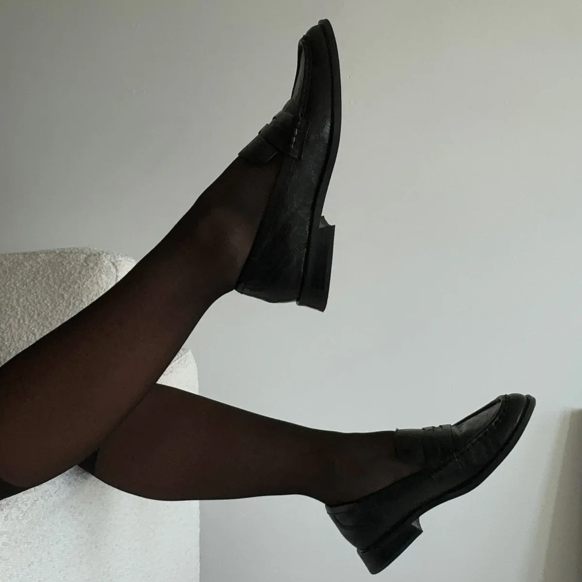 HILLY LOAFERS SCHWARZES LEDER