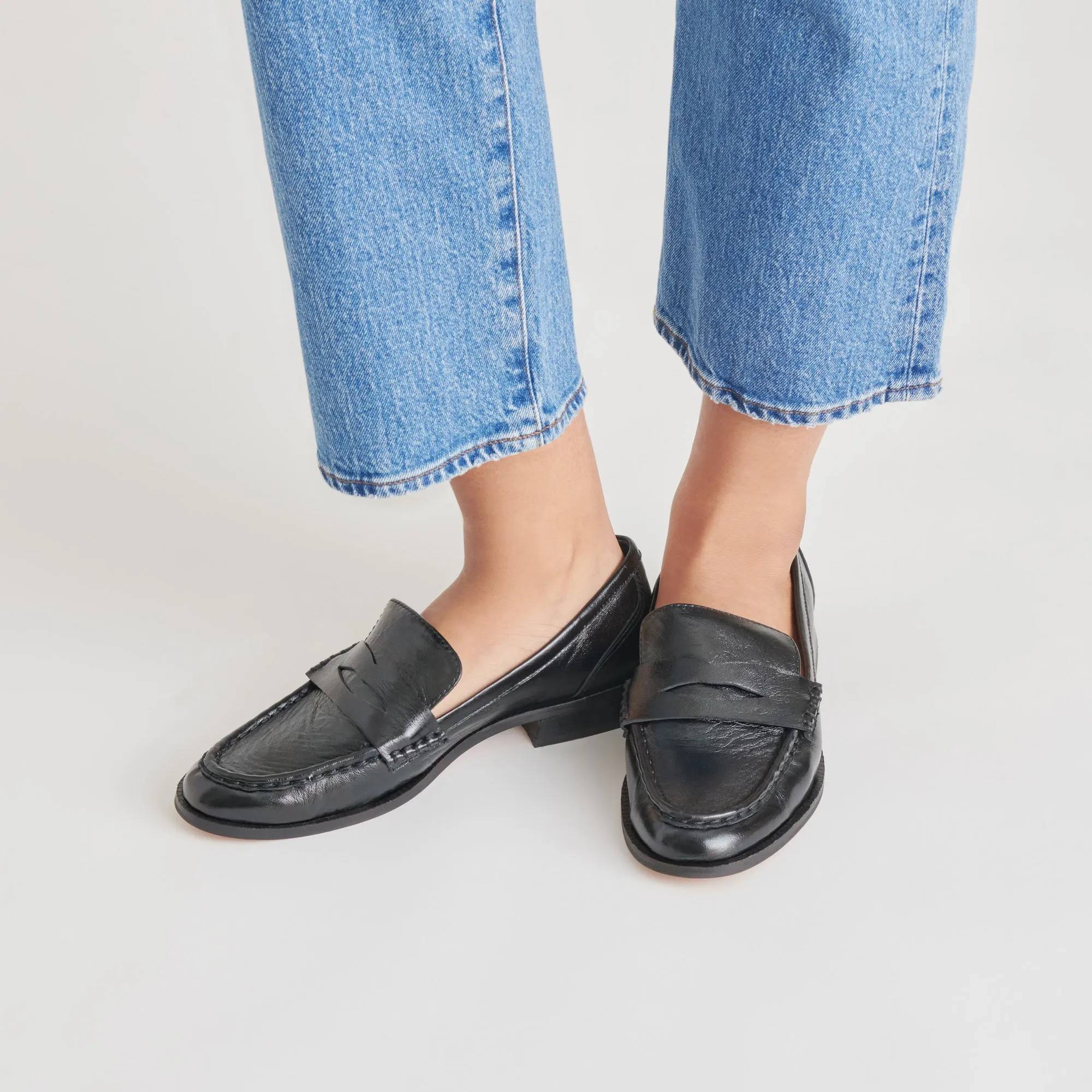 HILLY LOAFERS SCHWARZES LEDER