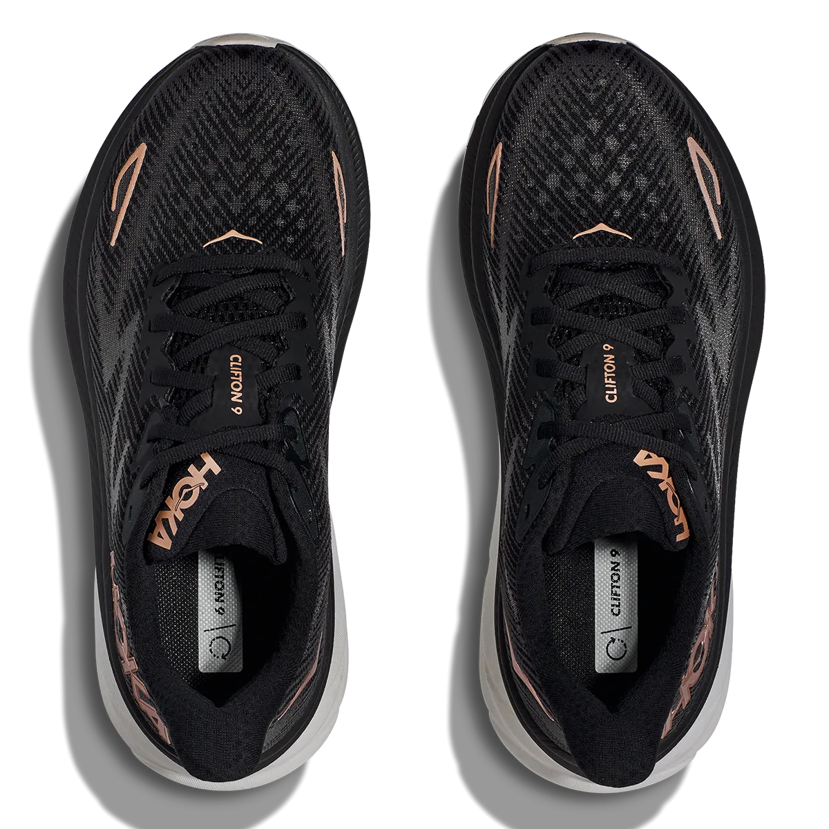 Hoka Clifton 9 - Schwarz - Roségold