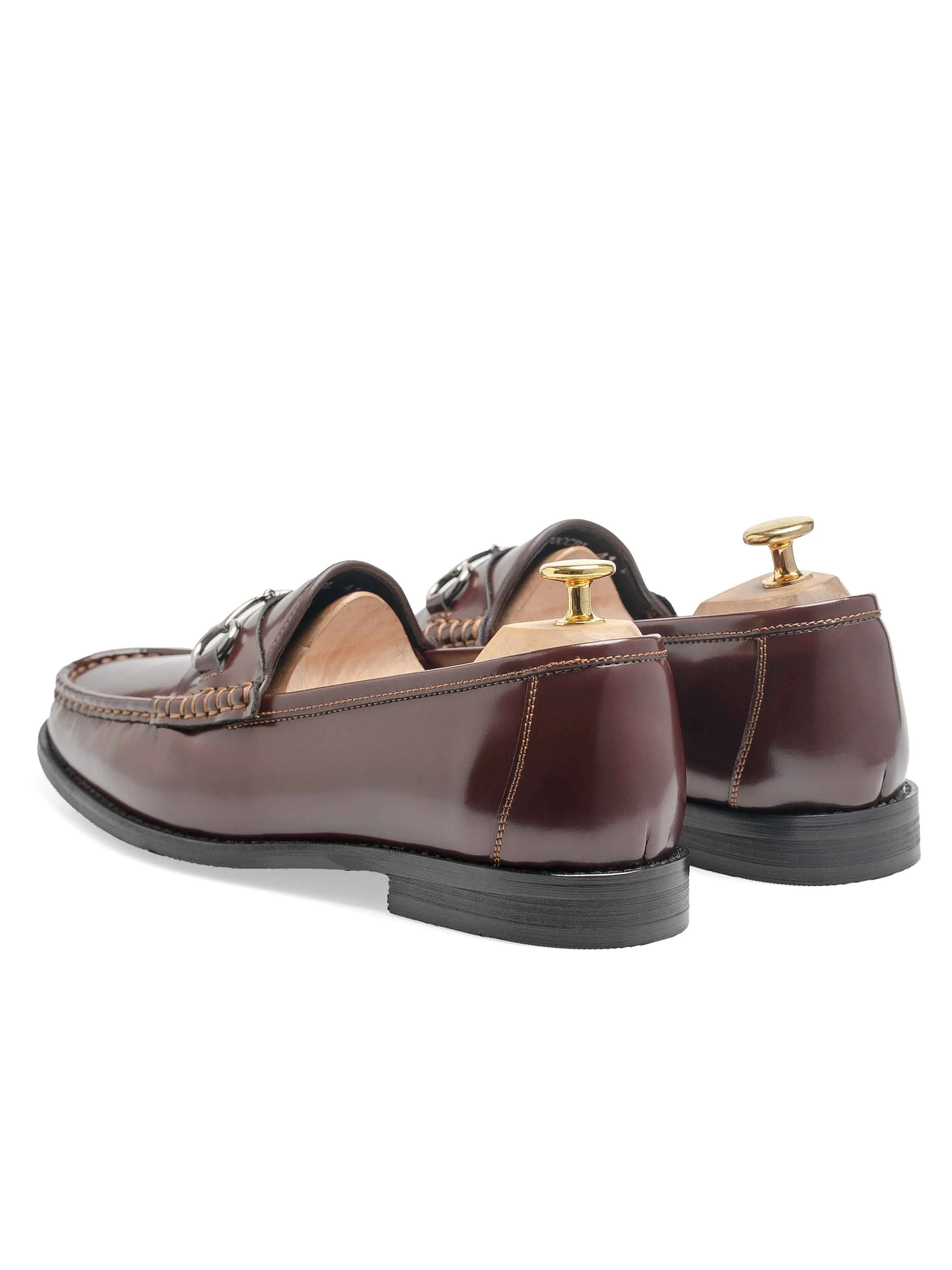 Horsebit Moccasin Loafer - Braun Glattleder