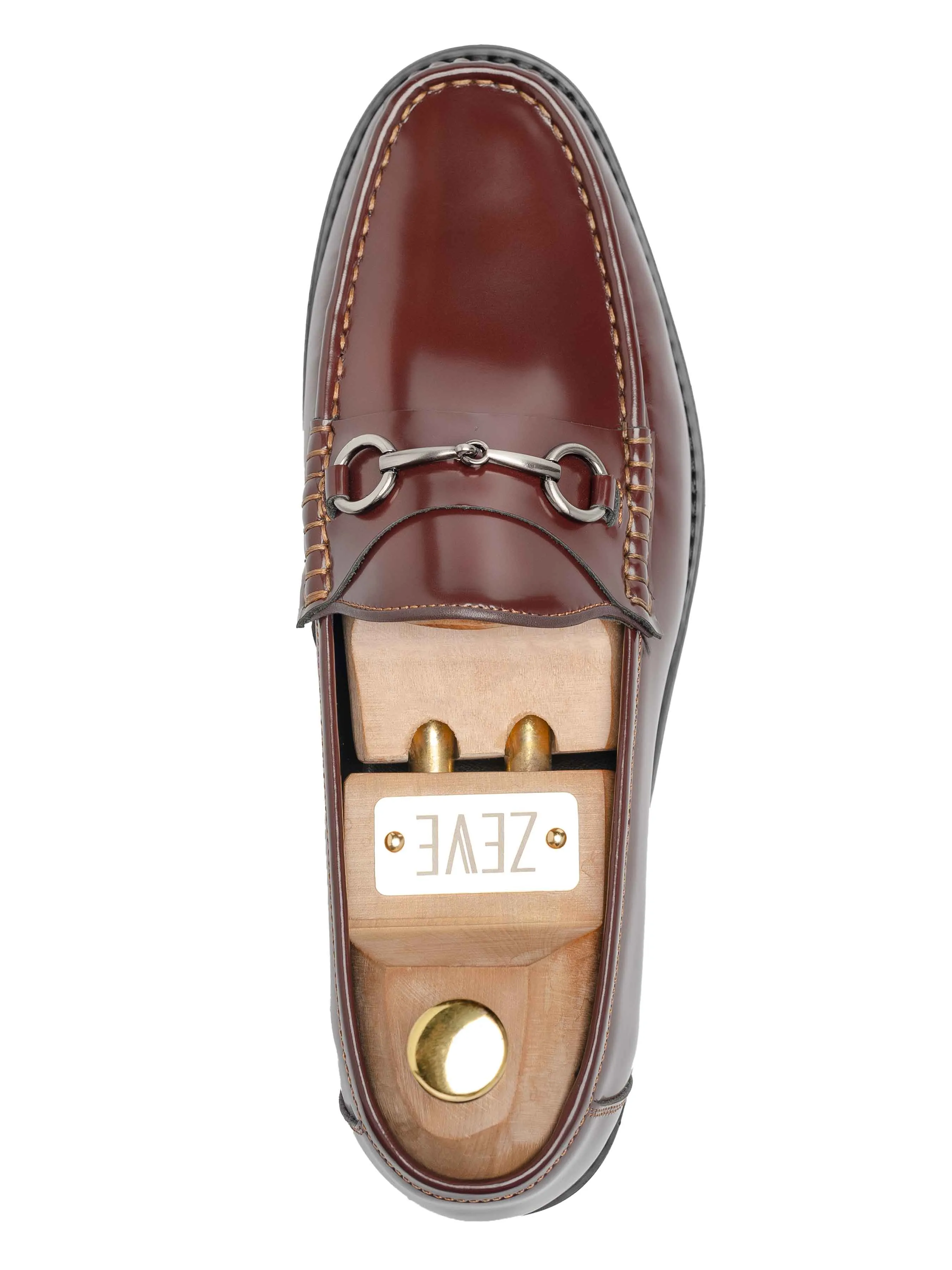 Horsebit Moccasin Loafer - Braun Glattleder