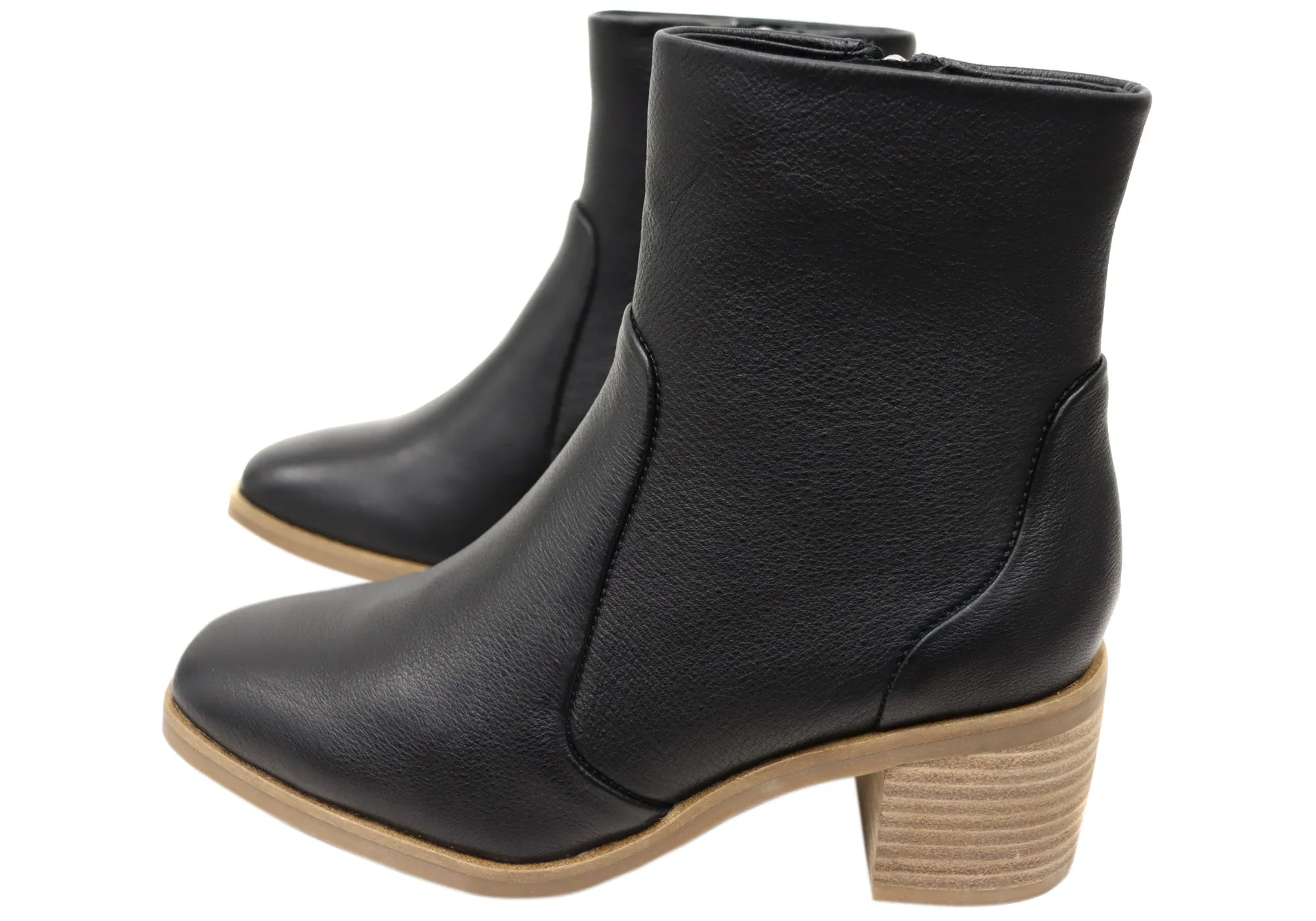 Hush Puppies Superb Damen Leder Bequeme Mittelhohe Stiefeletten Hush Puppies Schuhe