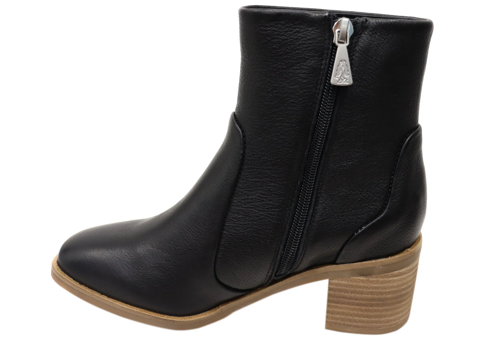 Hush Puppies Superb Damen Leder Bequeme Mittelhohe Stiefeletten Hush Puppies Schuhe