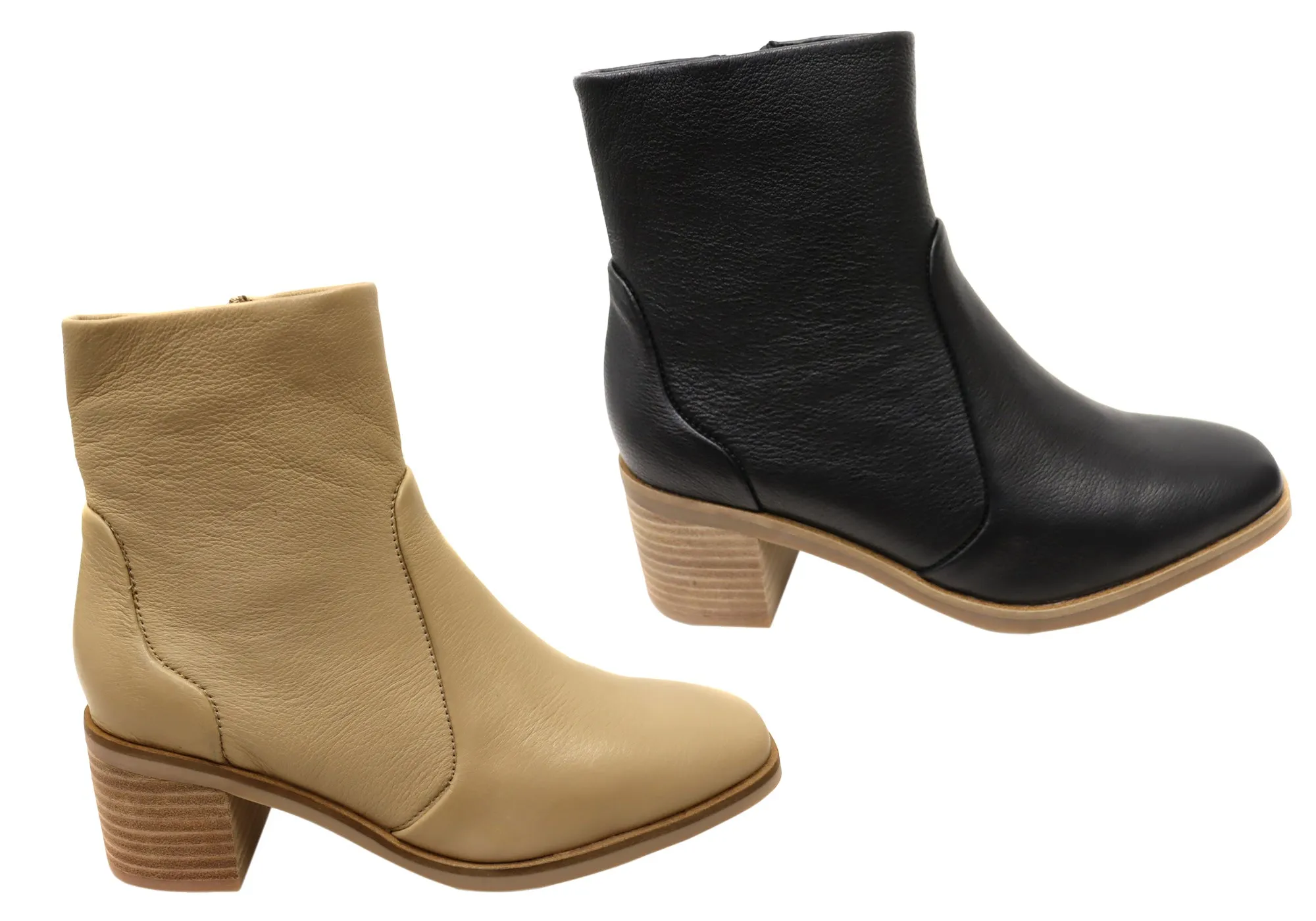 Hush Puppies Superb Damen Leder Bequeme Mittelhohe Stiefeletten Hush Puppies Schuhe