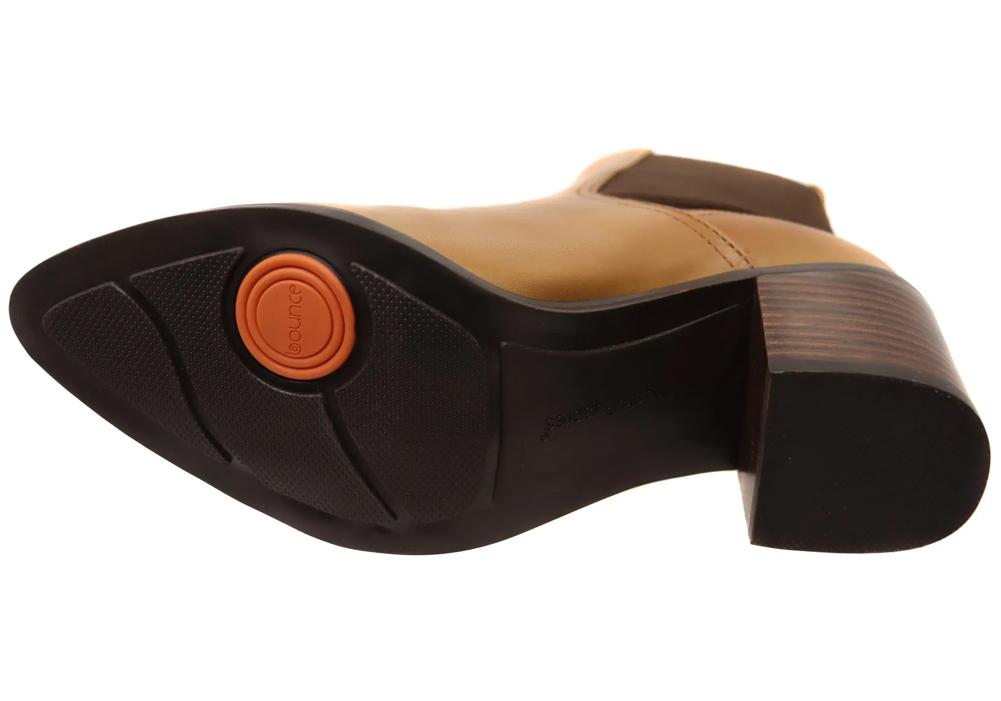 Hush Puppies Vala Damen Bequeme Leder Stiefeletten mit Mittlerem Absatz Hush Puppies Schuhe