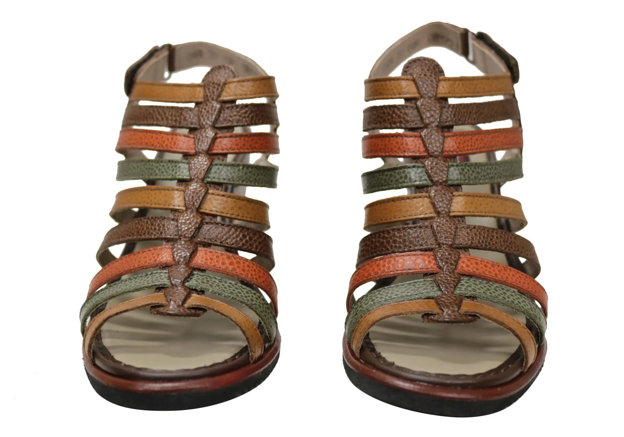 J Gean Leena Damen Bequeme Keilabsatz-Sandalen aus Leder, Hergestellt in Brasilien J Gean Schuhe