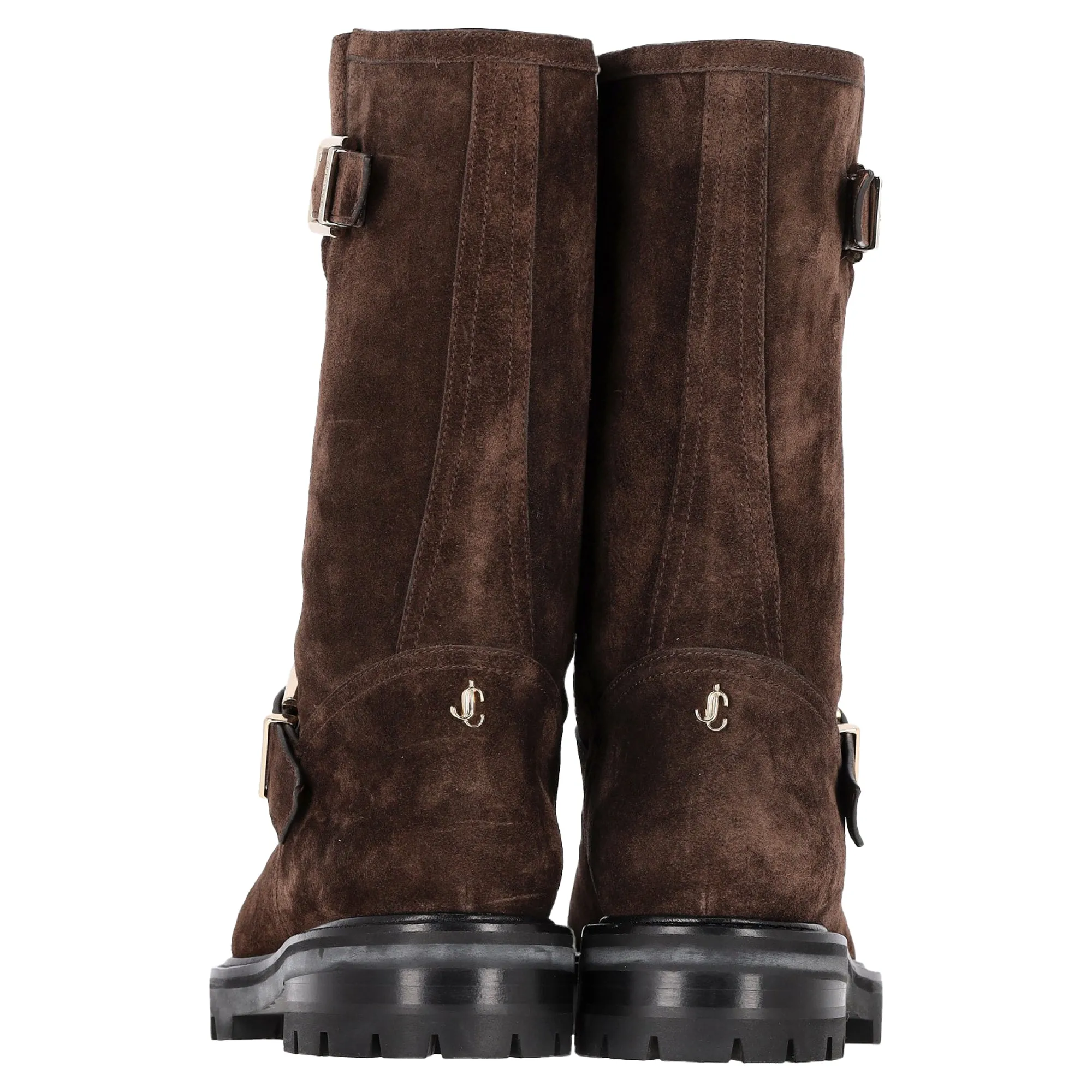 Jimmy Choo Biker II Stiefeletten in Braunem Wildleder