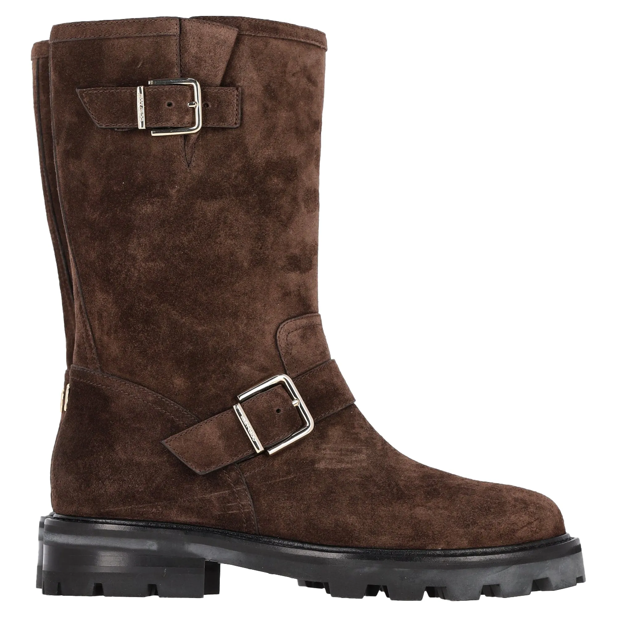 Jimmy Choo Biker II Stiefeletten in Braunem Wildleder