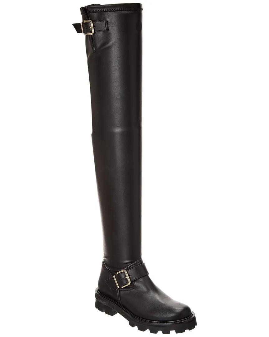 Jimmy Choo Biker II Stiefel Über-dem-Knie Schuhe_Jimmy-Choo