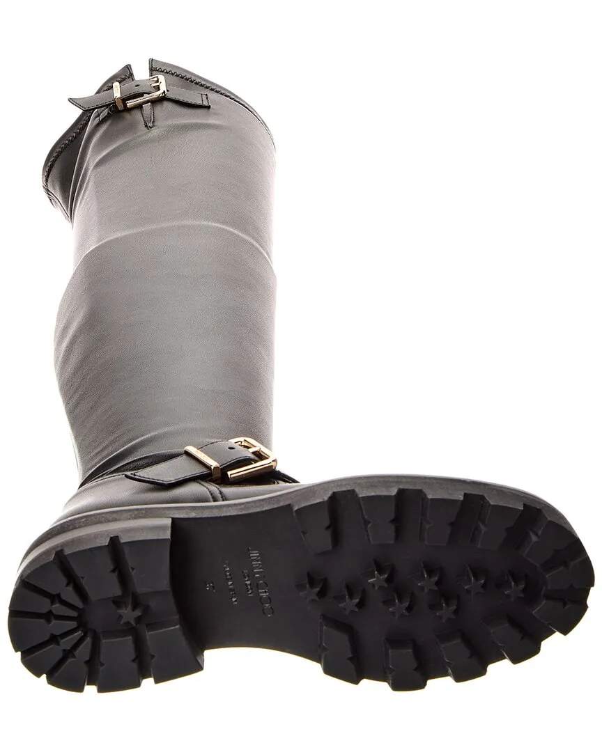Jimmy Choo Biker II Stiefel Über-dem-Knie Schuhe_Jimmy-Choo