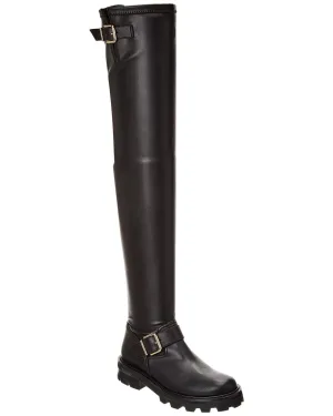 Jimmy Choo Biker II Stiefel Über-dem-Knie Schuhe_Jimmy-Choo