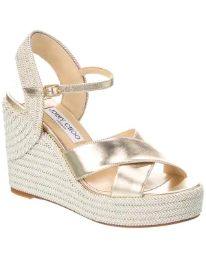 Jimmy Choo Dellena 100 Keilabsatz Sandalen aus Leder_Jimmy-Choo