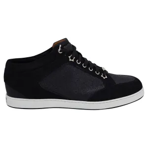 Jimmy Choo Miami Sneaker mit Glitzer-Einsätzen in Schwarz Wildleder_Jimmy-Choo