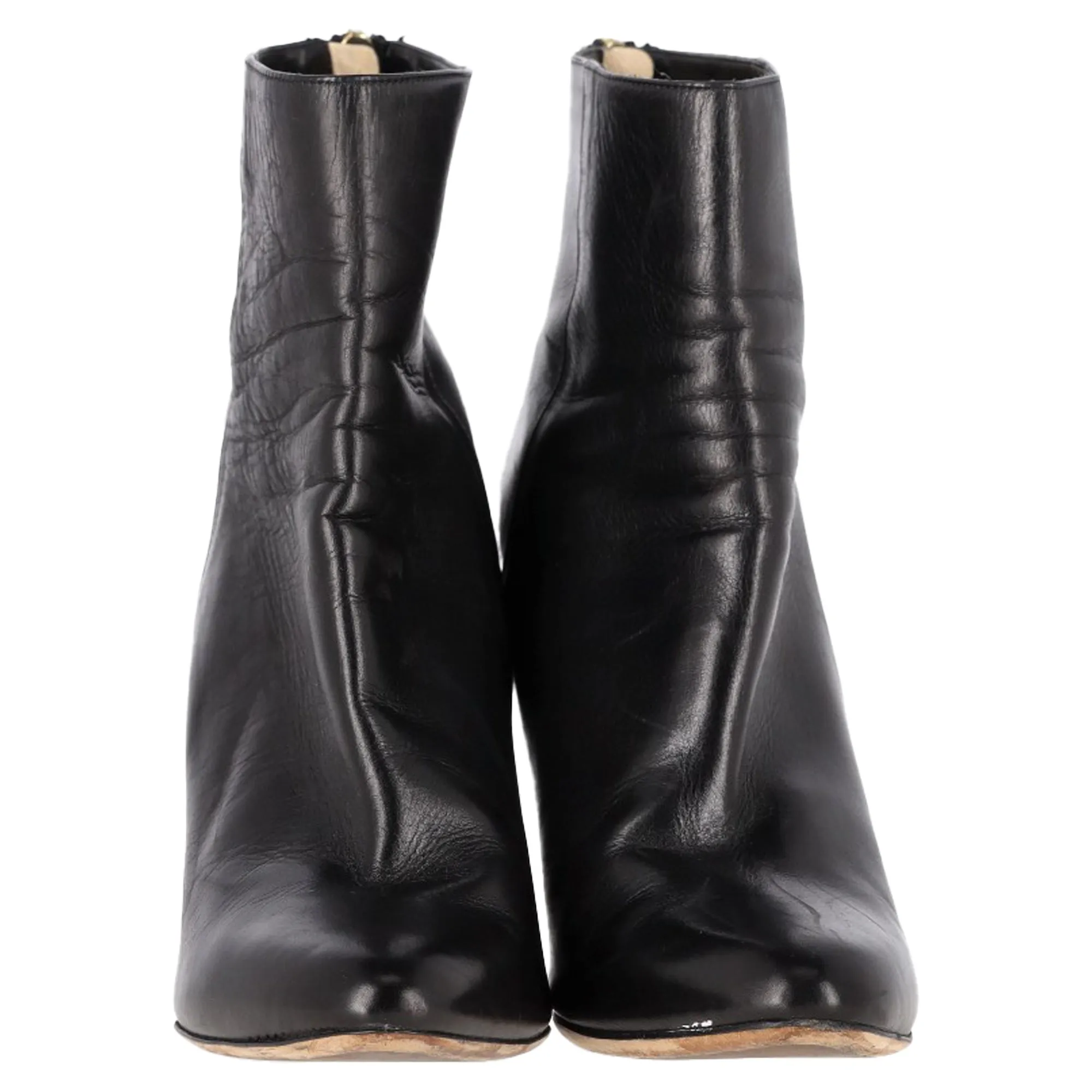 Jimmy Choo Keilabsatz Stiefeletten in schwarzem Leder