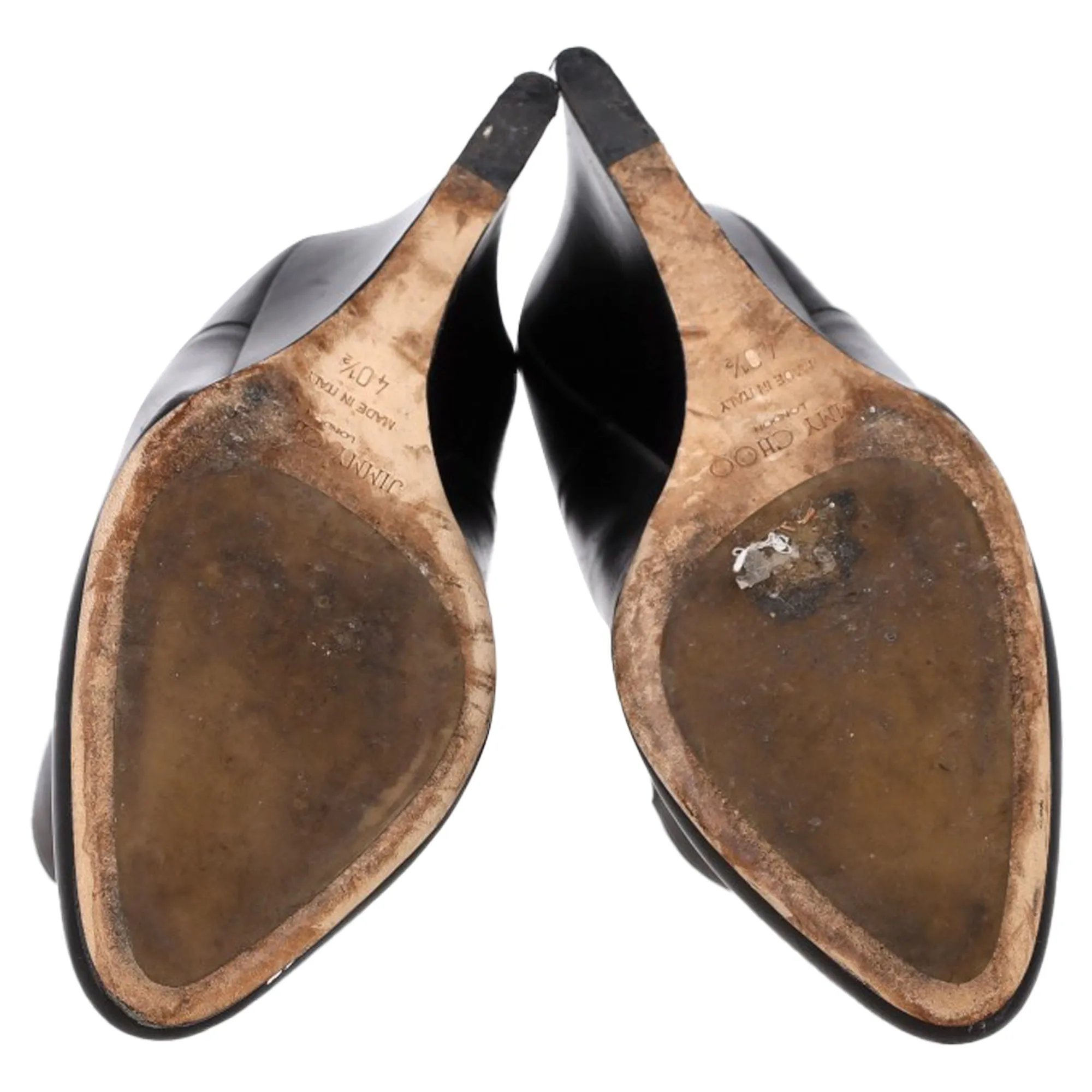 Jimmy Choo Keilabsatz Stiefeletten in schwarzem Leder
