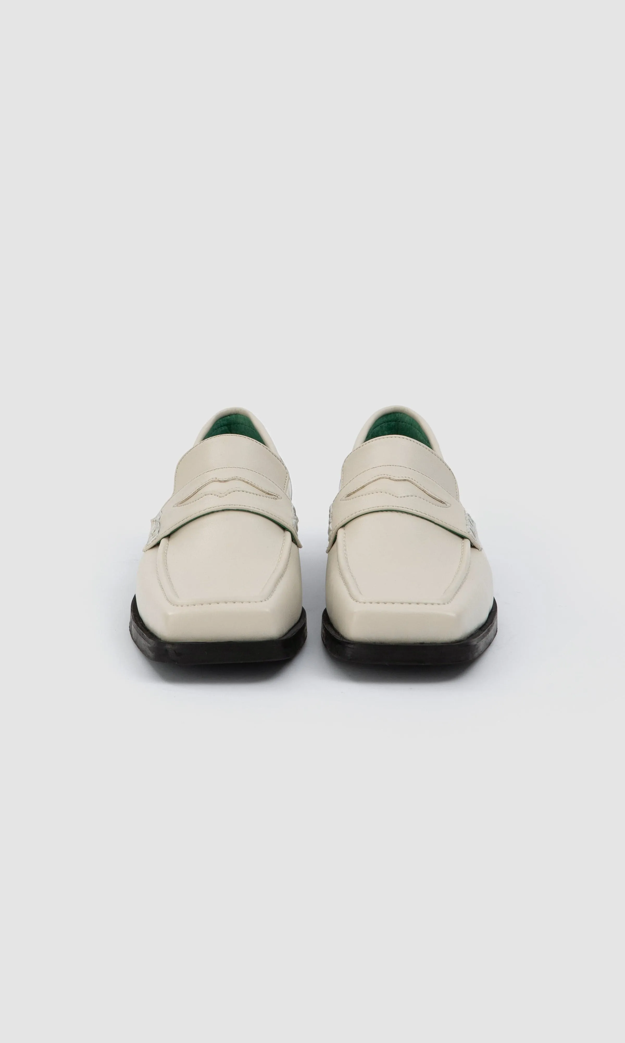 Joan Vegan Apple Leather Loafers | Creme