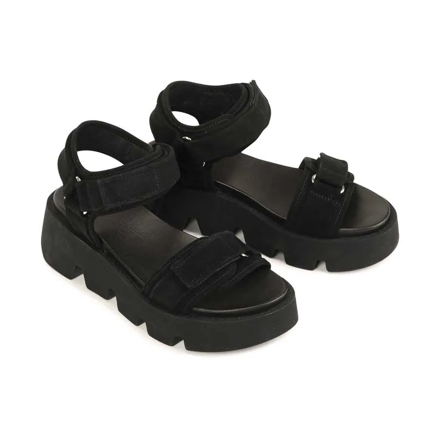 KAIDA SUEDE PLATFORM SANDALEN