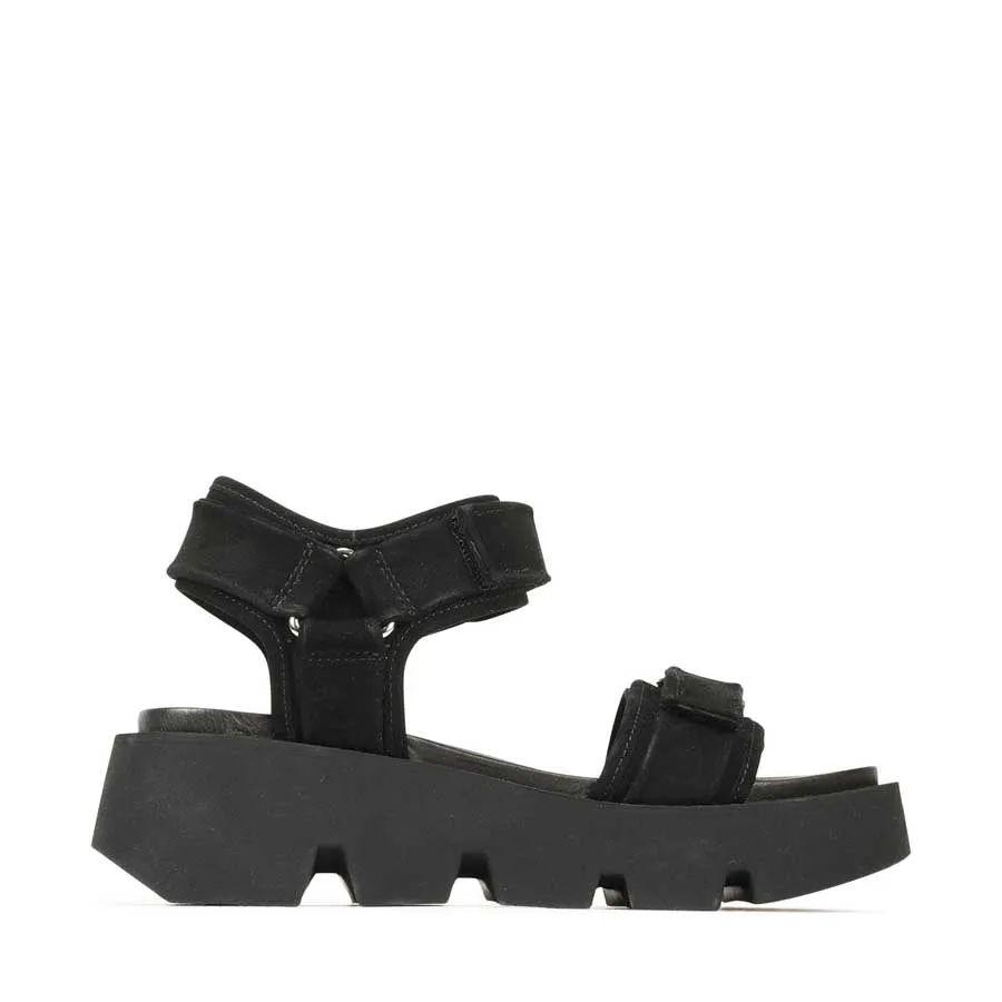 KAIDA SUEDE PLATFORM SANDALEN