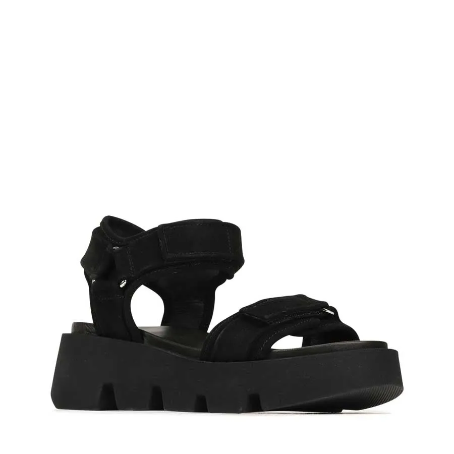 KAIDA SUEDE PLATFORM SANDALEN