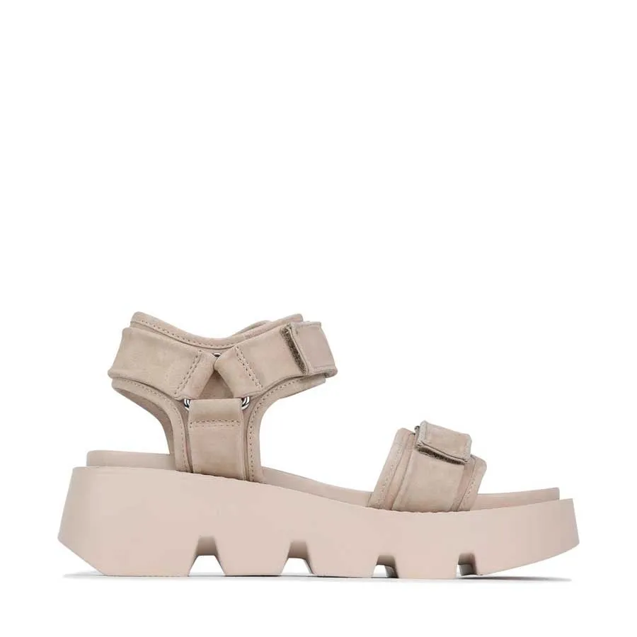 KAIDA SUEDE PLATFORM SANDALEN
