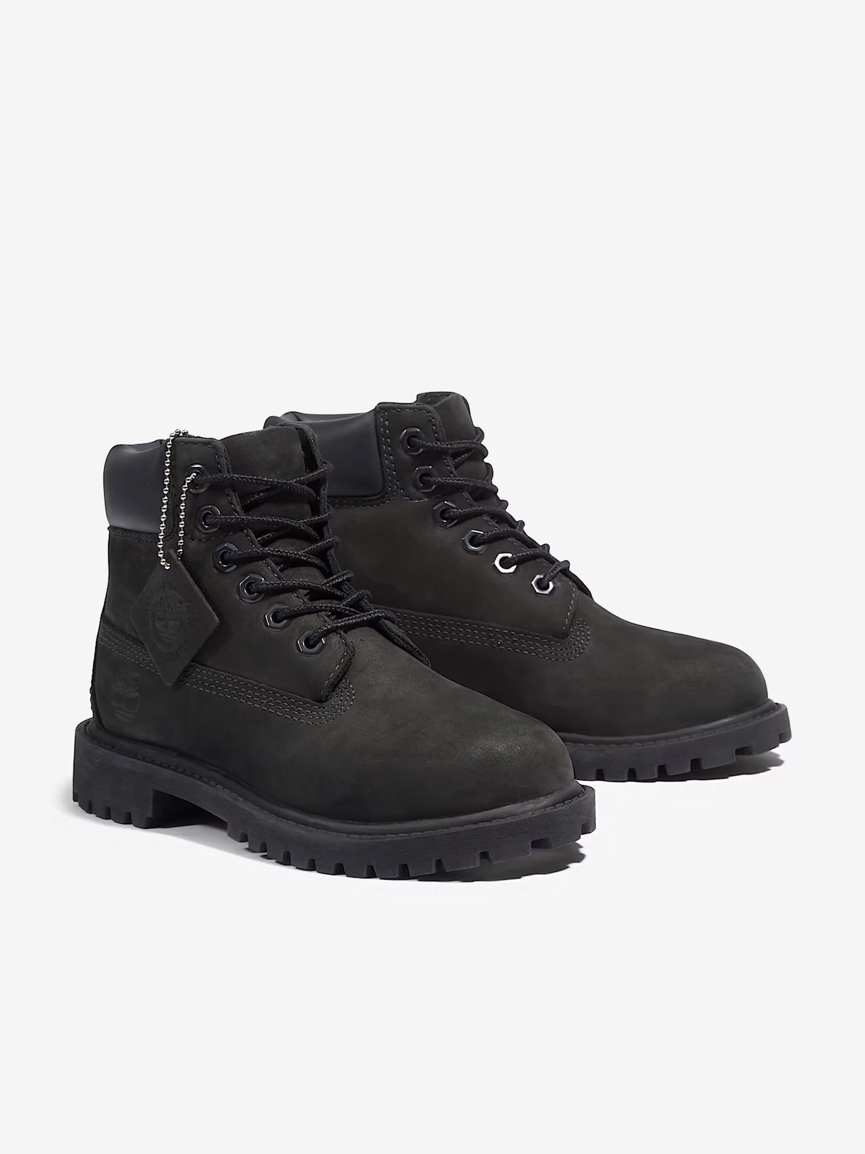 Kinder Premium 6 Zoll Schnürstiefel wasserdicht in Schwarz