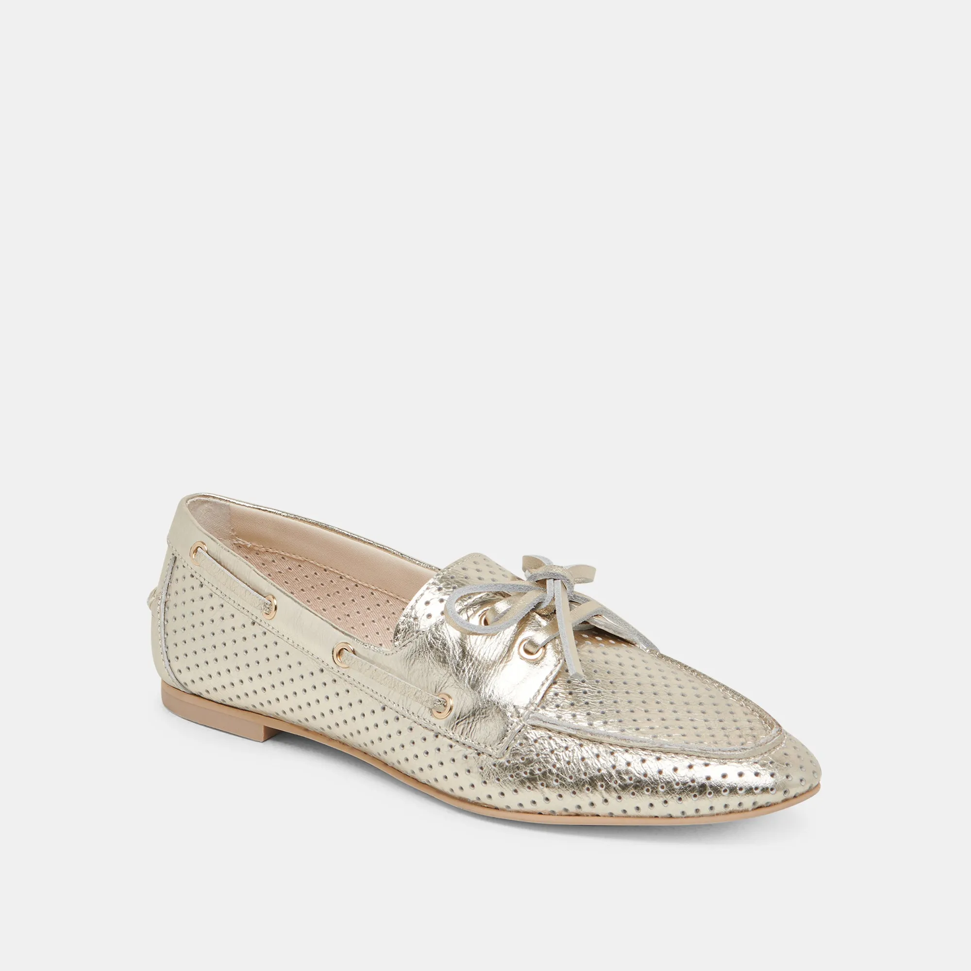 LAKIN LOAFERS PLATINUM PERFORIERTES LEDER