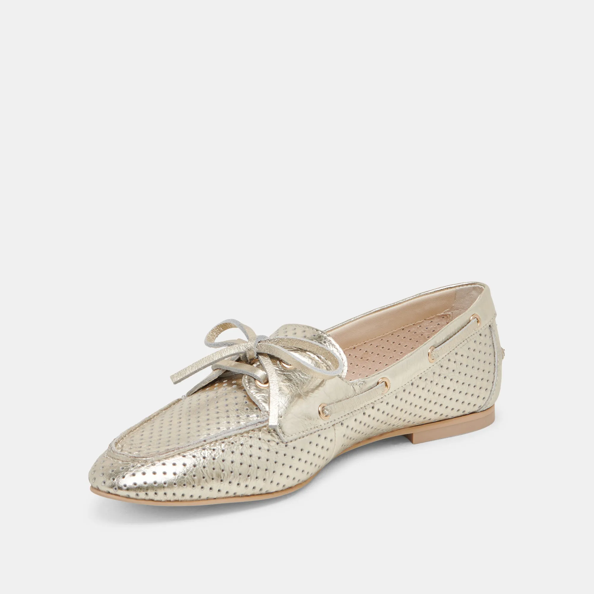 LAKIN LOAFERS PLATINUM PERFORIERTES LEDER